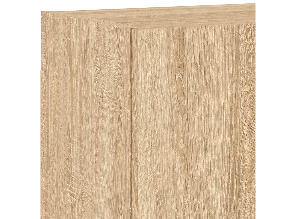 Unités murales TV 4 pcs chêne sonoma bois d'ingénierie