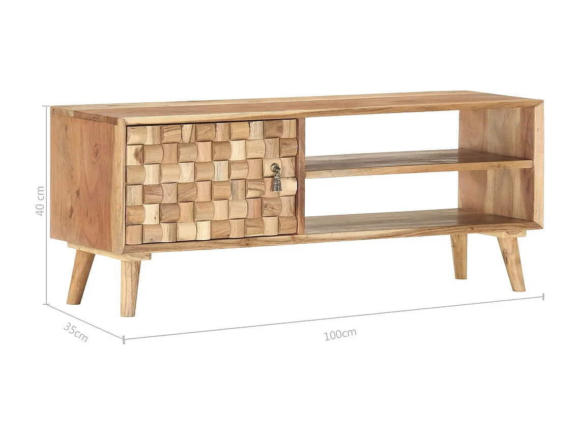 TV-Schrank 100×35×40 cm Massivholz Akazie