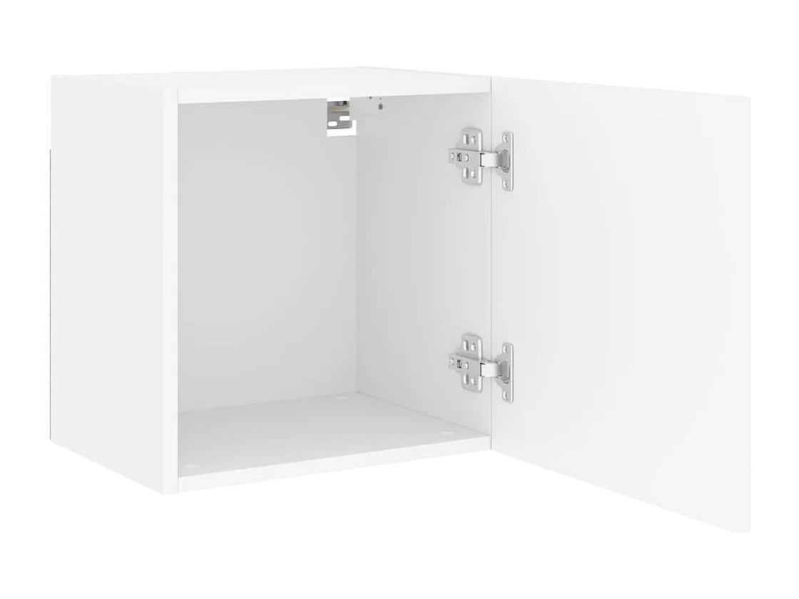 Meuble TV mural blanc 40,5x30x40 cm bois d'ingénierie