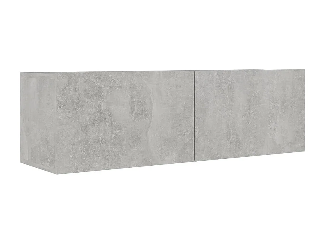 Ensemble de meubles TV 3 pcs Gris béton Bois d'ingénierie