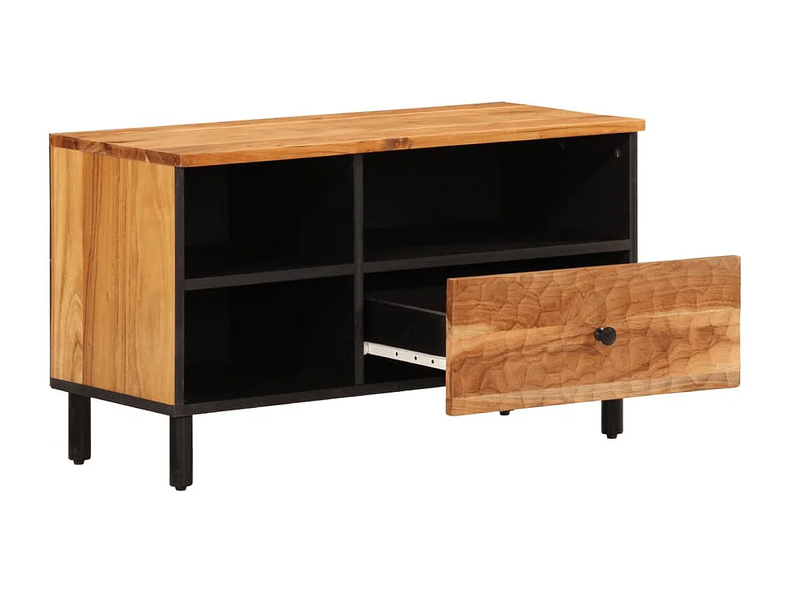 Meuble TV 80x33x46 cm bois d'acacia massif