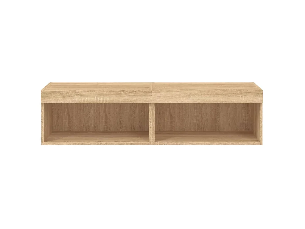 TV-Schränke mit LED-Leuchten 2 Stk. Sonoma-Eiche 60x30x30 cm