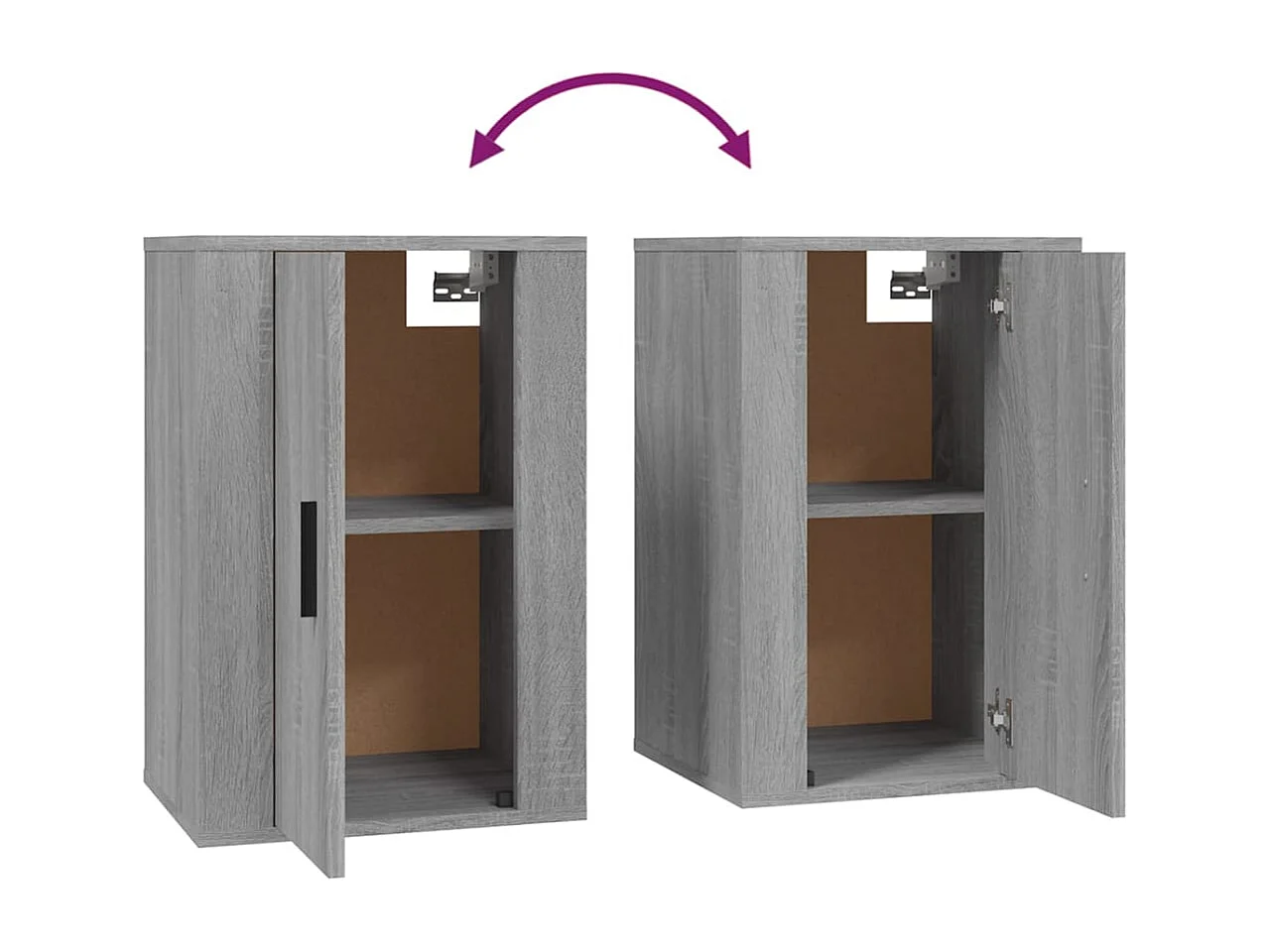 Set Mobili Porta TV 2 pz Grigio Sonoma in Legno Multistrato