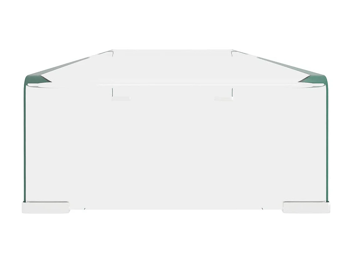 TV-meubel/monitorverhoger transparant 100x30x13 cm glas