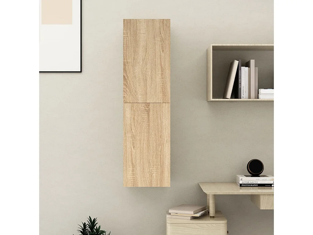 Meuble TV Chêne sonoma 30,5x30x110 cm Bois d’ingénierie