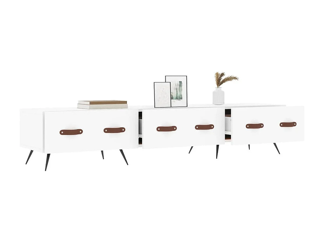 Mobile Porta TV Bianco 150x36x30 cm in Legno Multistrato