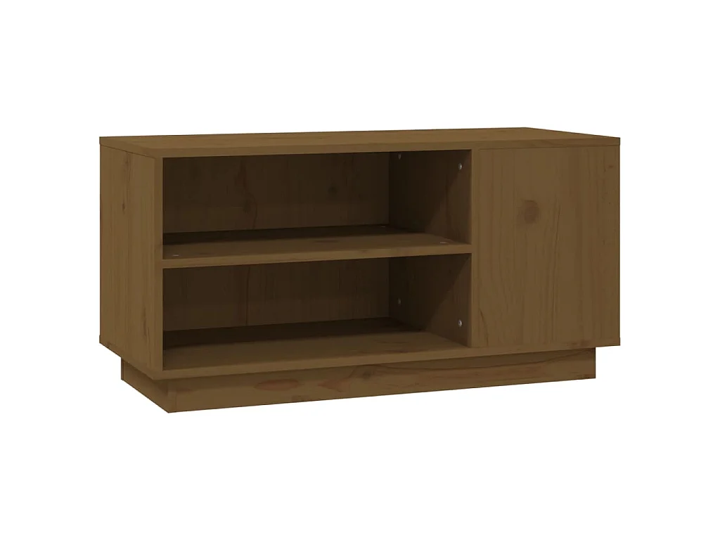 Meuble TV Marron miel 80x35x40,5 cm Bois de pin massif