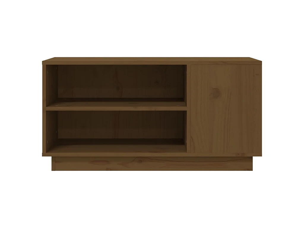 Meuble TV Marron miel 80x35x40,5 cm Bois de pin massif