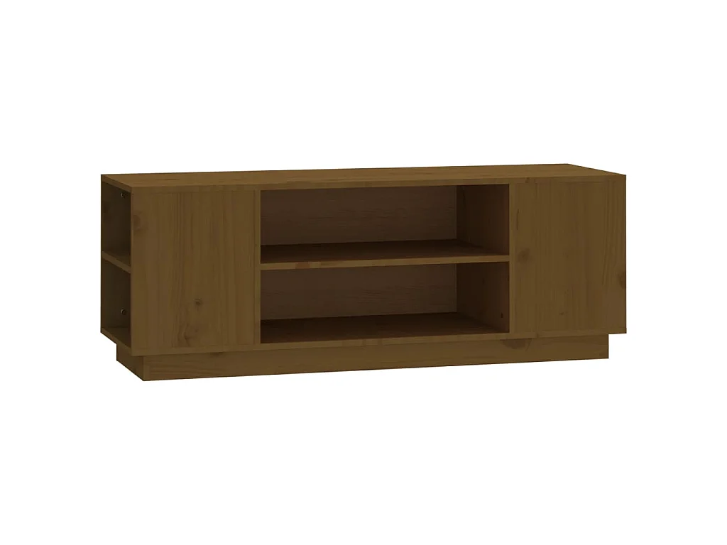 TV-Schrank Honigbraun 110x35x40,5 cm Massivholz Kiefer