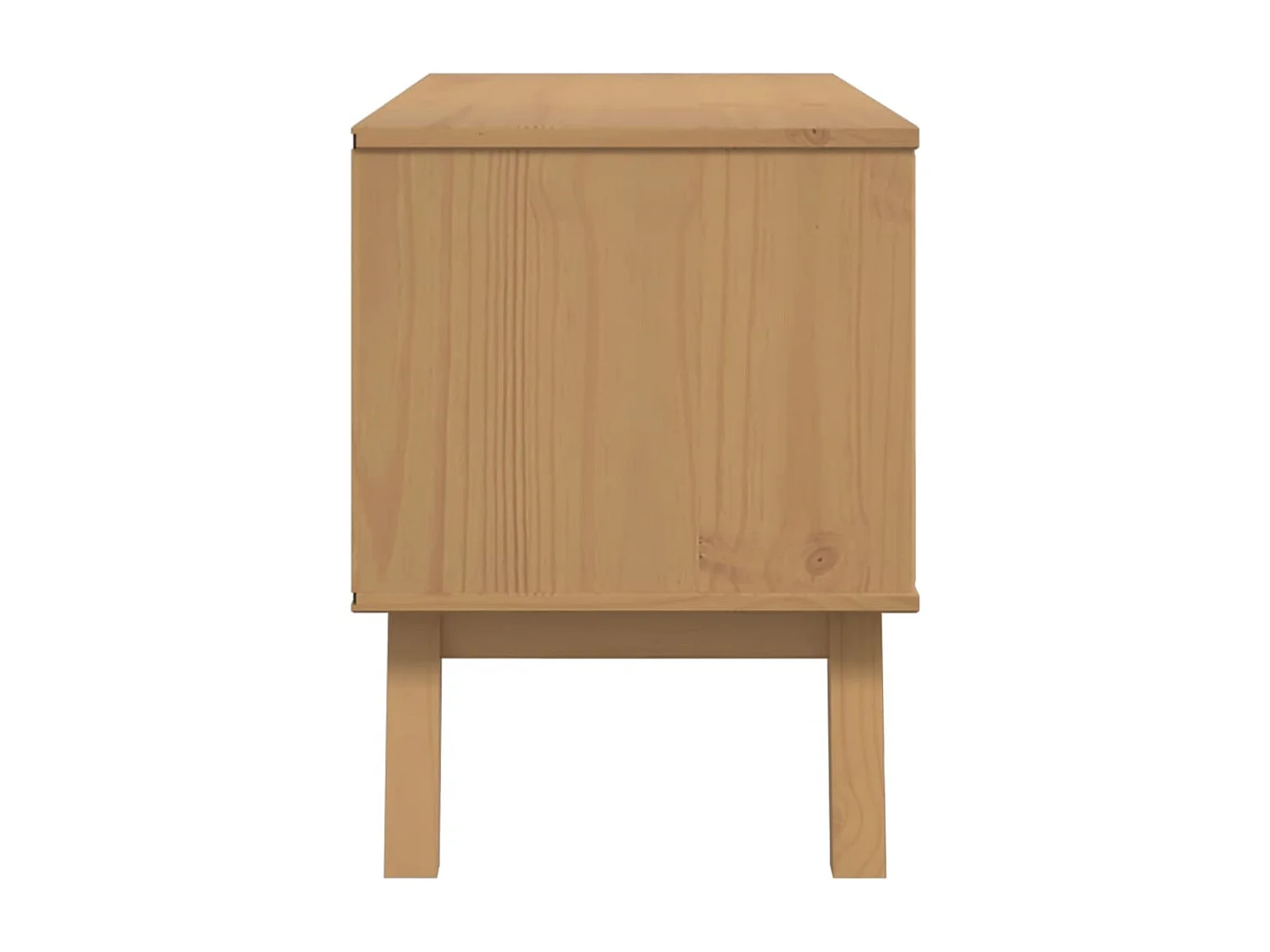 Tv-meubel OLDEN 114x43x57 cm massief grenenhout wit en bruin