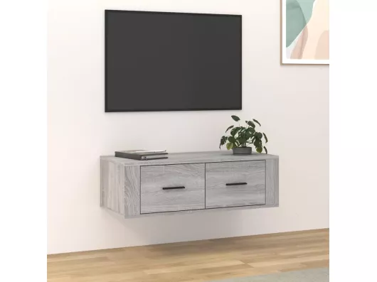 Kauf Unique TV-Wandschrank Grau Sonoma 80x36x25 cm Holzwerkstoff