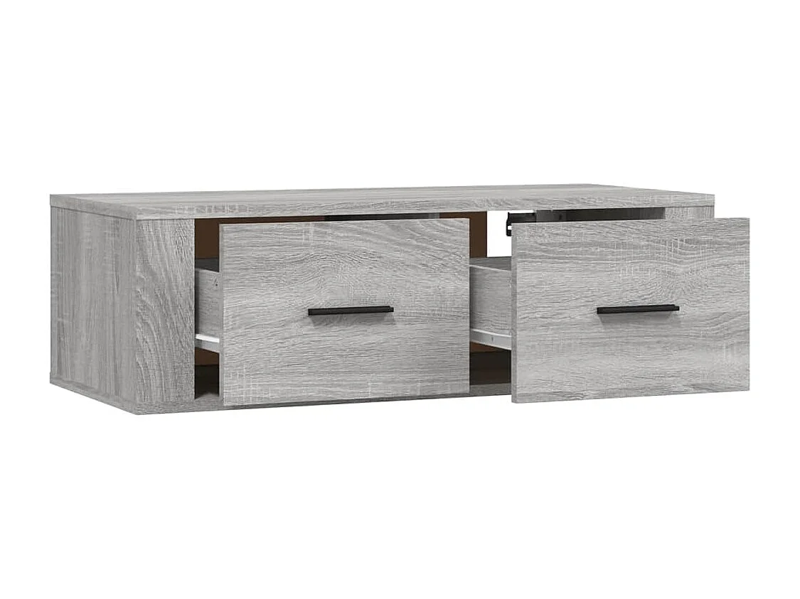 Armoire TV suspendue Sonoma gris 80x36x25 cm Bois d'ingénierie