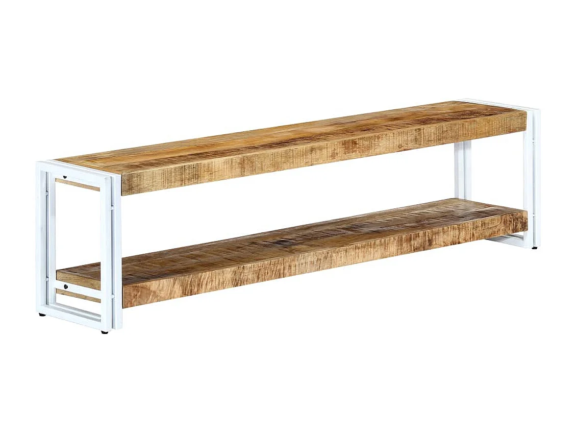 Mobile Porta TV 150x30x40 cm in Legno Massello di Mango