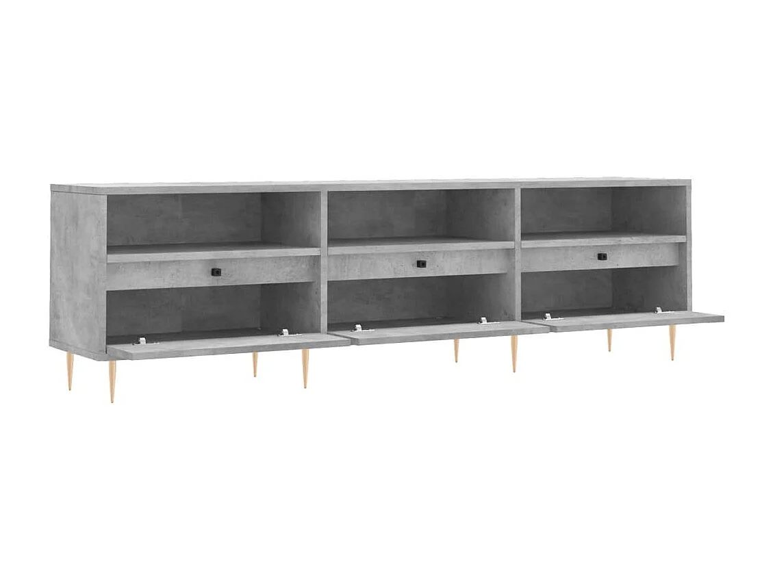 Mobile TV Grigio Cemento 150x30x44,5 cm Legno Multistrato
