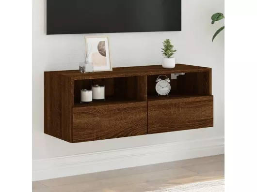 Kauf Unique TV-Wandschrank Braun Eiche-Optik 80x30x30 cm Holzwerkstoff