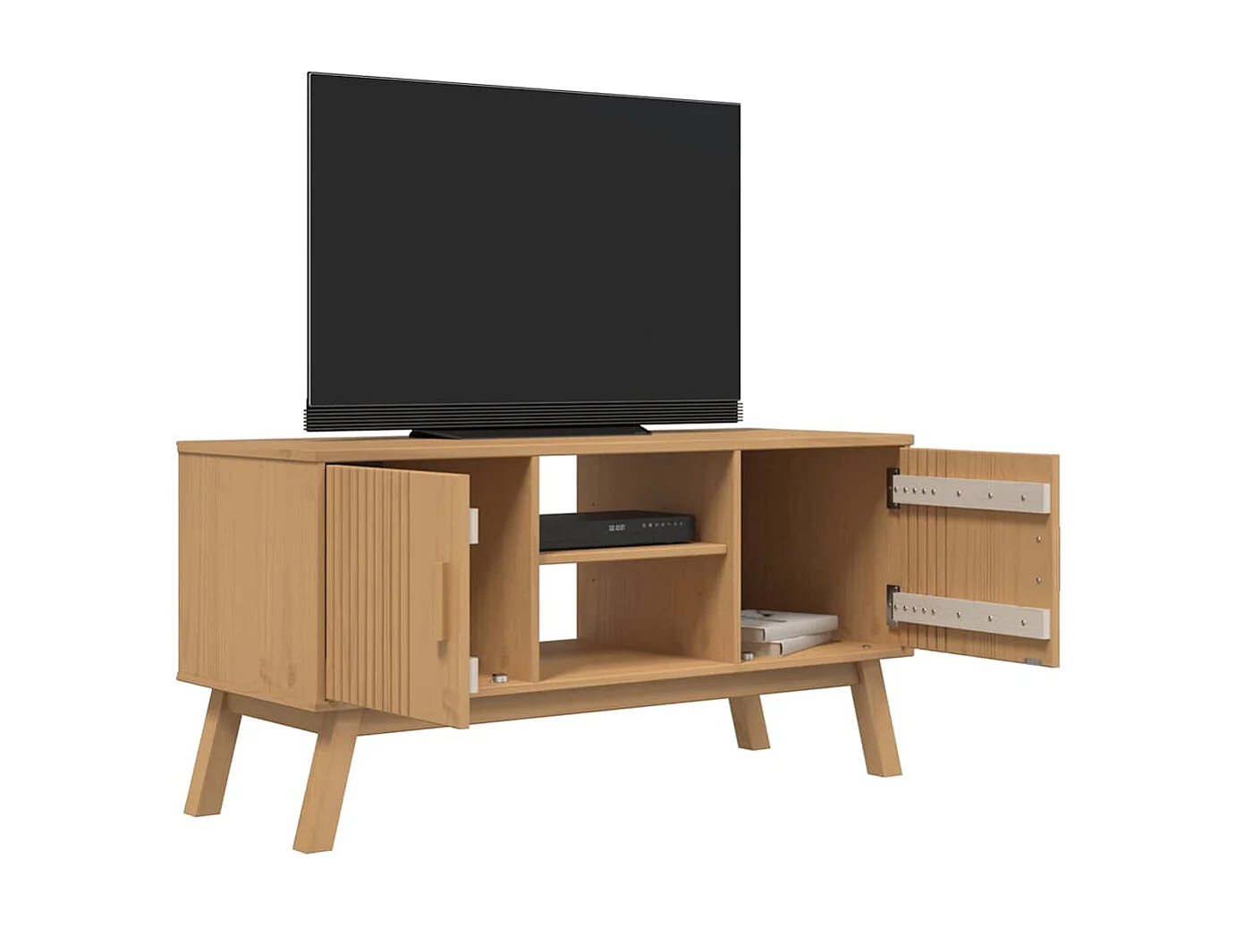 TV-Schrank OLDEN Braun 114x43x57 cm Massivholz Kiefer