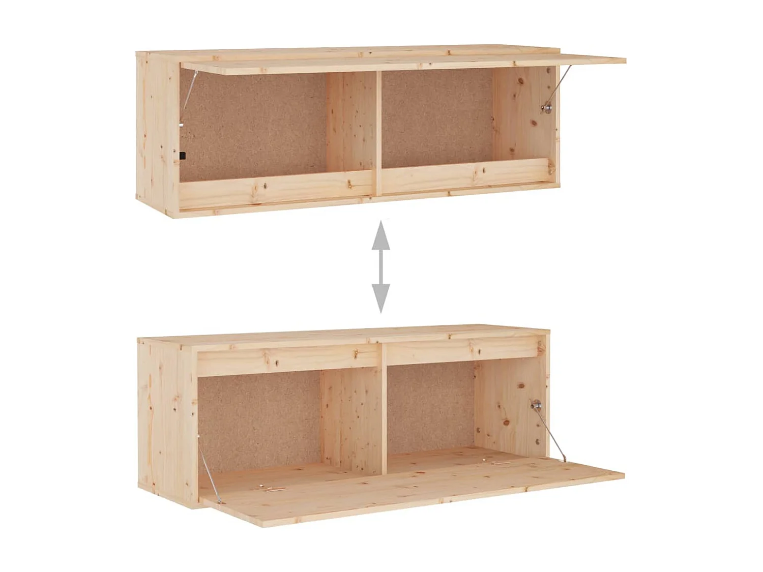 Meubles TV 2 pcs Bois massif de pin