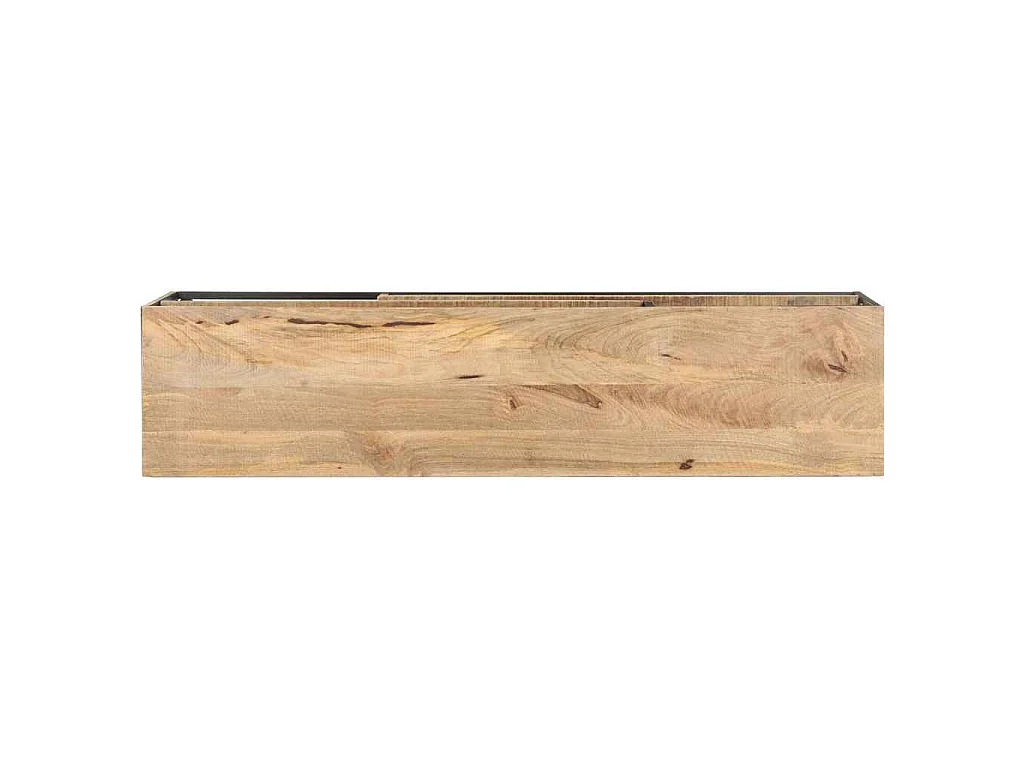 Mobile Porta TV 130x30x45 cm in Legno Massello di Mango Grezzo