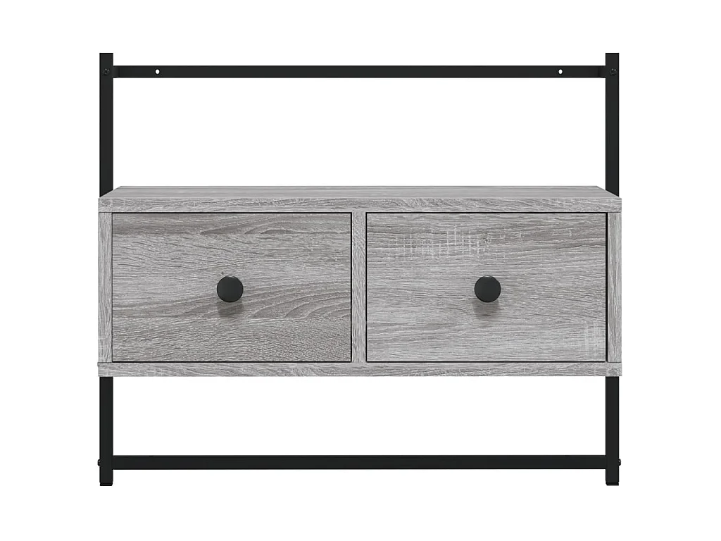 Meuble TV mural sonoma gris 60,5x30x51 cm bois d'ingénierie