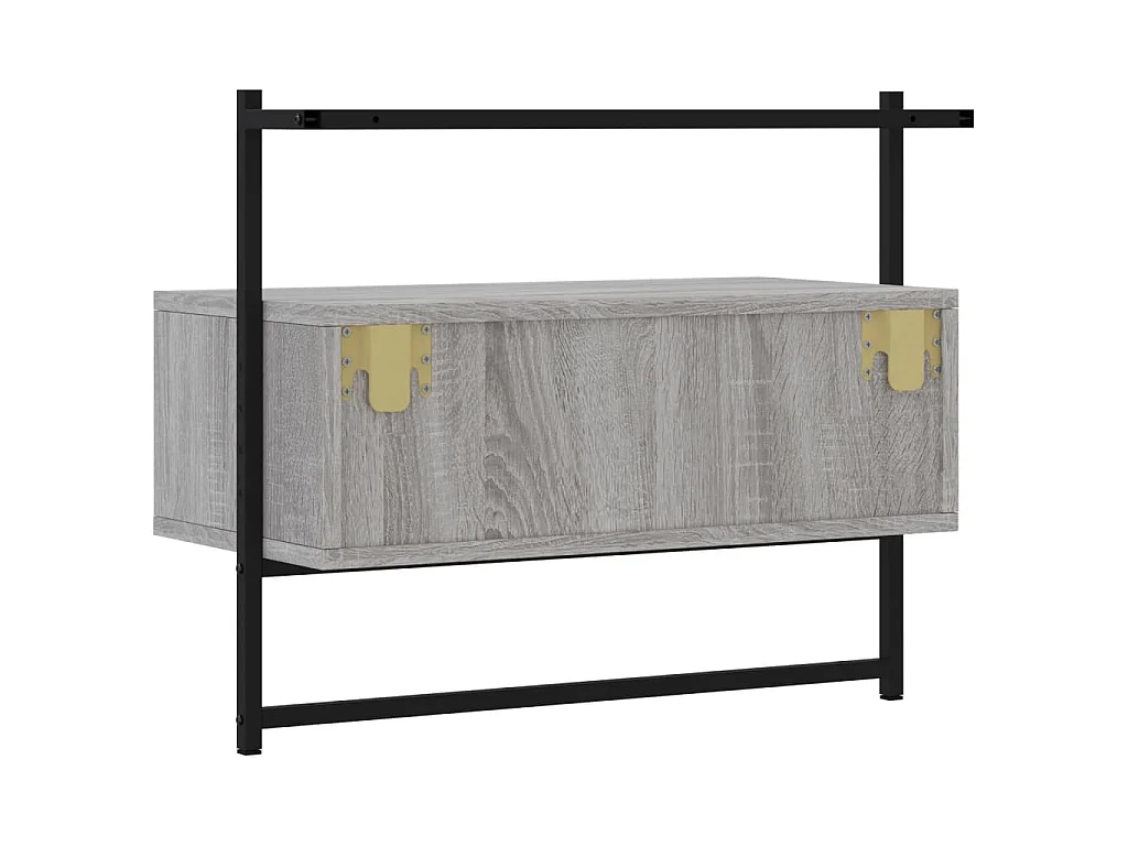 Meuble TV mural sonoma gris 60,5x30x51 cm bois d'ingénierie