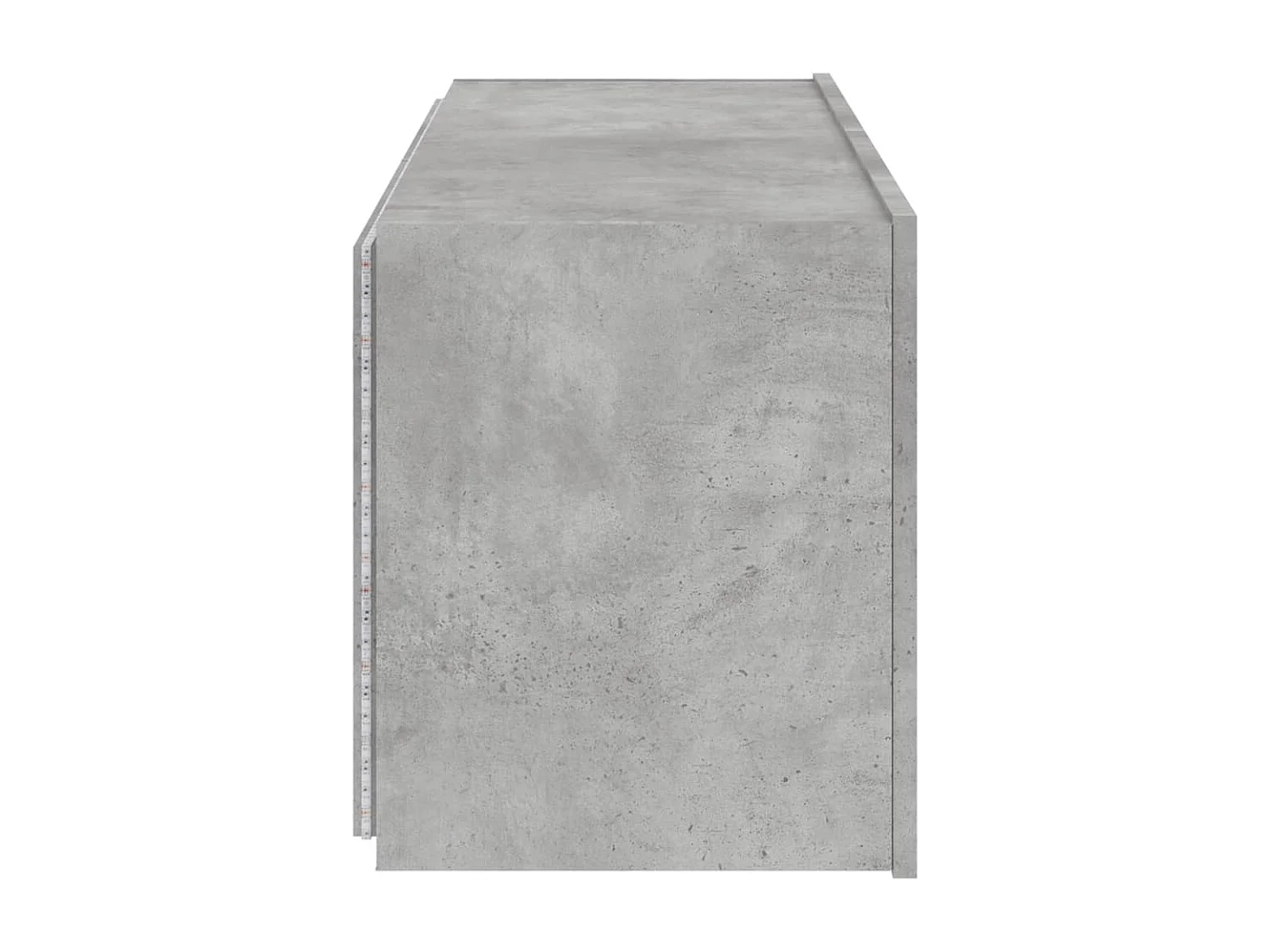 Meuble TV mural avec lumières LED gris béton 100x35x41 cm