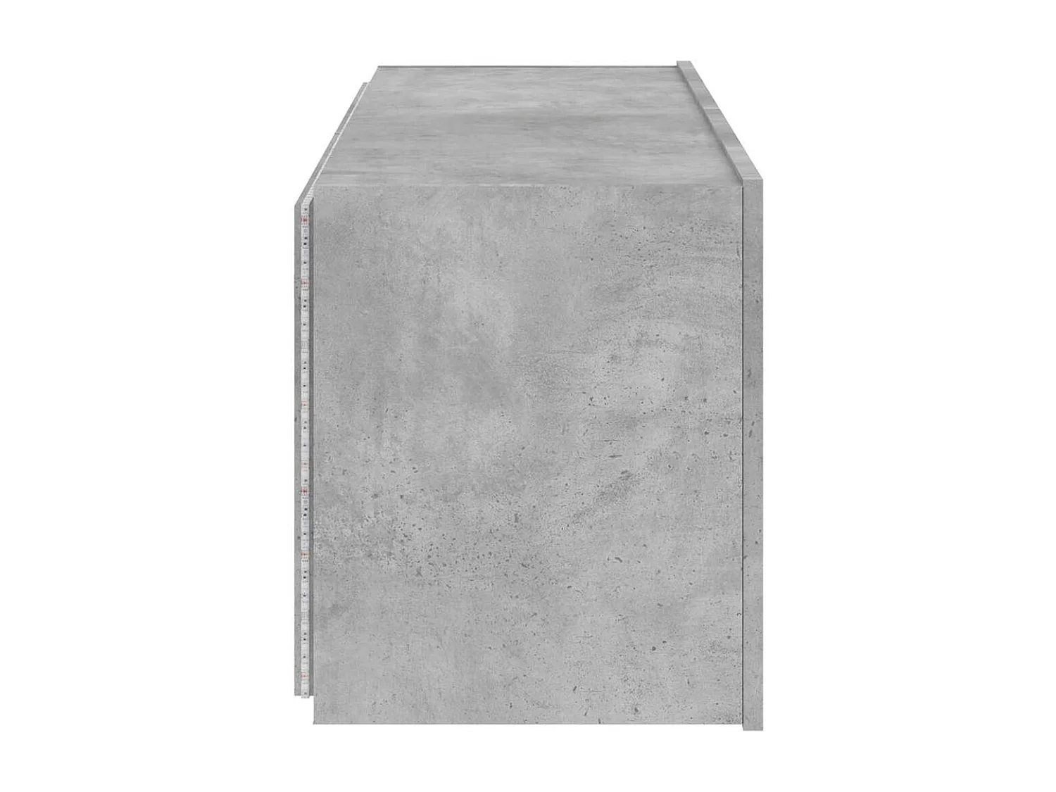 Meuble TV mural avec lumières LED gris béton 100x35x41 cm