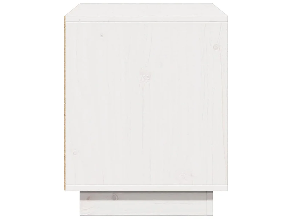 Tv-meubel 74x35x44 cm massief grenenhout wit