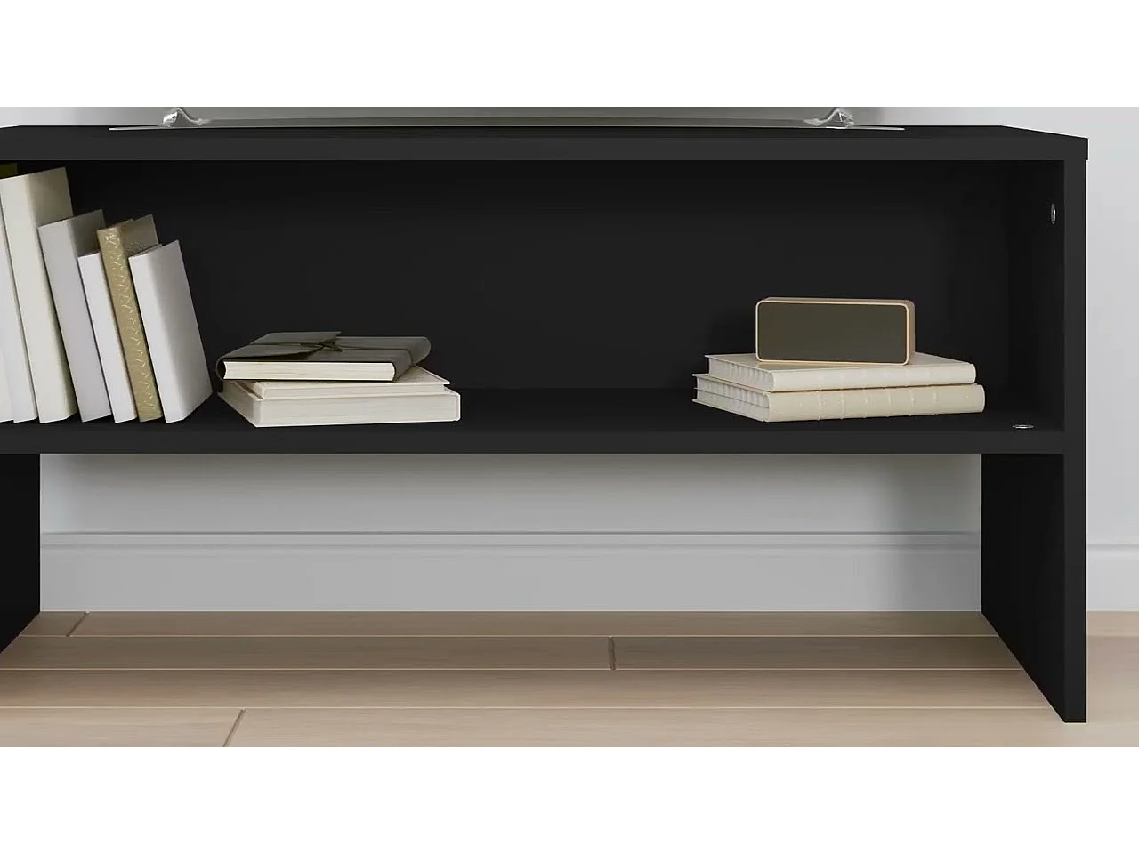 Mobile Porta TV Nero 80x40x40 cm in Legno Multistrato