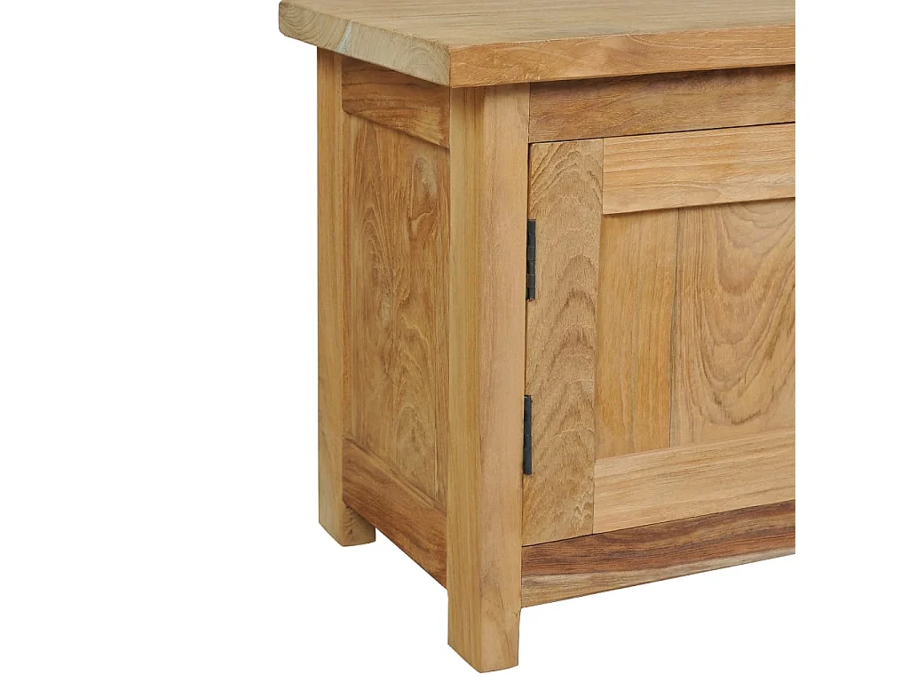 Meuble TV teck massif 120x30x40 cm