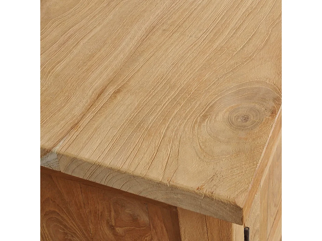 Meuble TV teck massif 120x30x40 cm