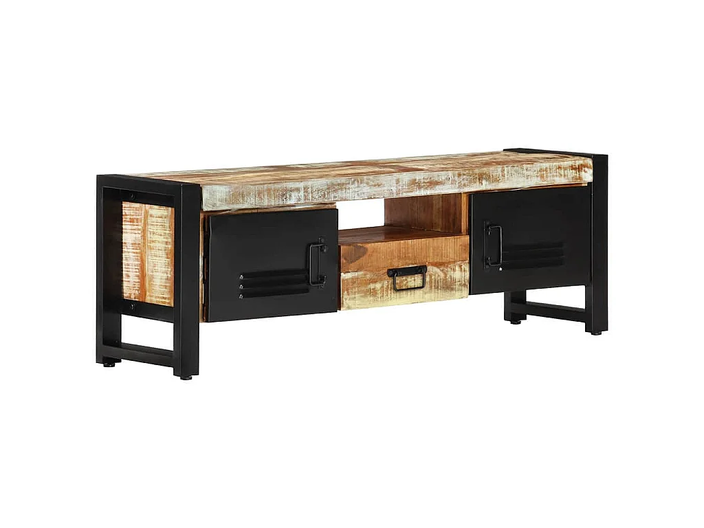 Meuble TV 120x30x40 cm Bois massif de récupération