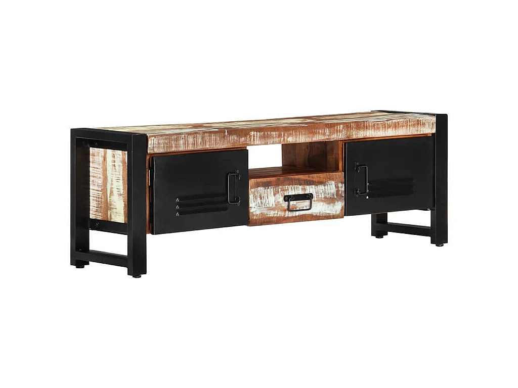 Meuble TV 120x30x40 cm Bois massif de récupération