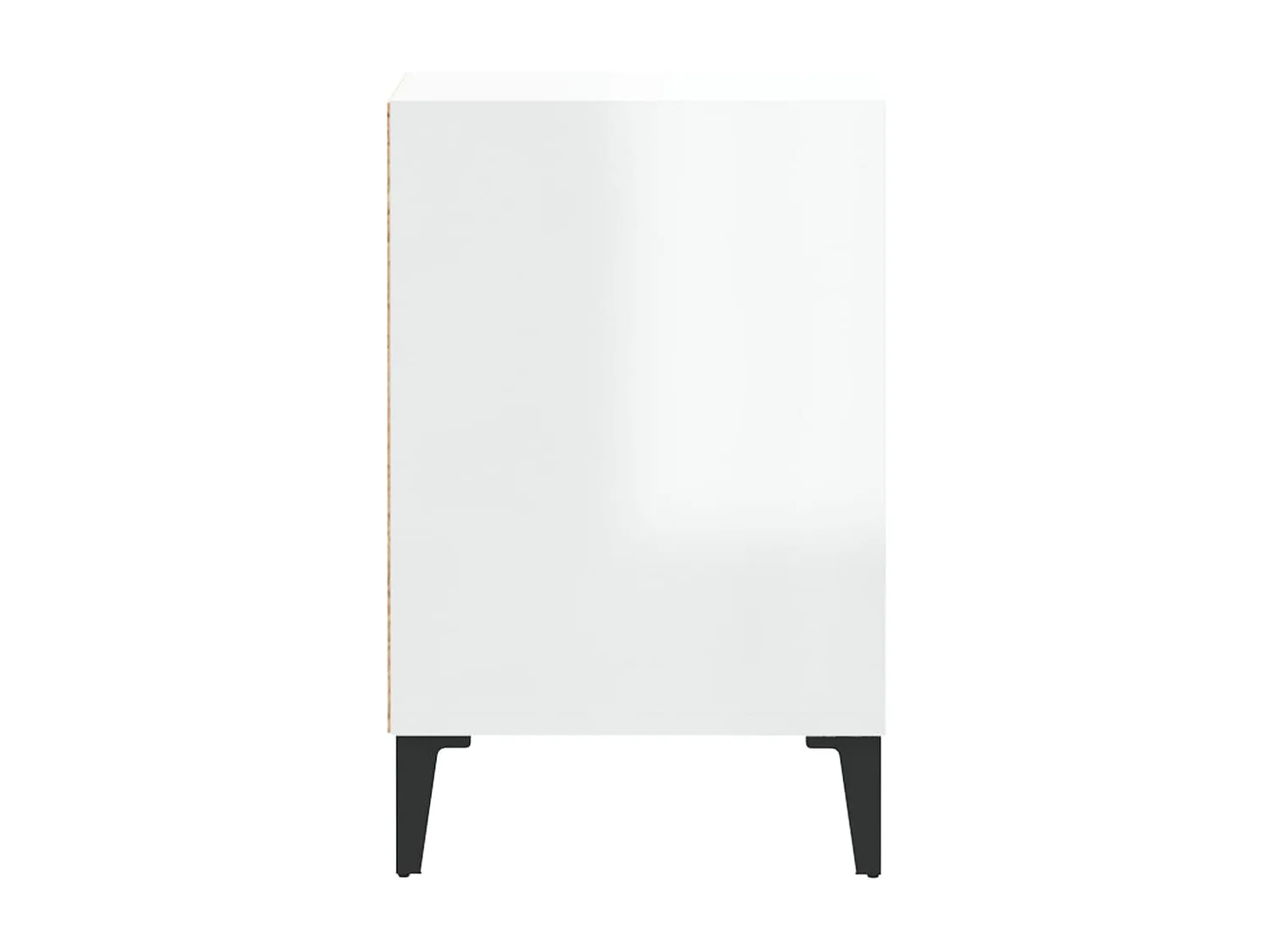 Mobile Porta TV Bianco Lucido 100x35x55 cm in Legno Multistrato