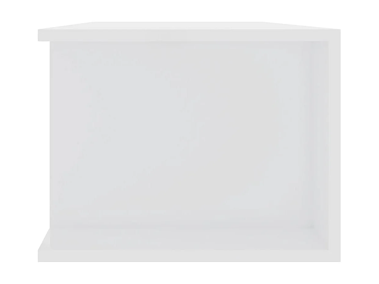 Meuble TV avec lumières LED blanc brillant 135x39x30 cm