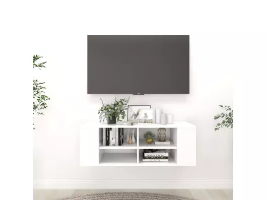 Kauf Unique TV-Wandschrank Weiß 102x35x35 cm Holzwerkstoff