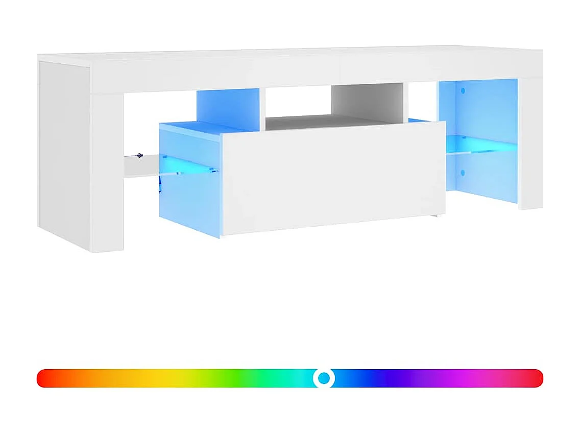 Mobile Porta TV con Luci LED Bianco 120x35x40 cm