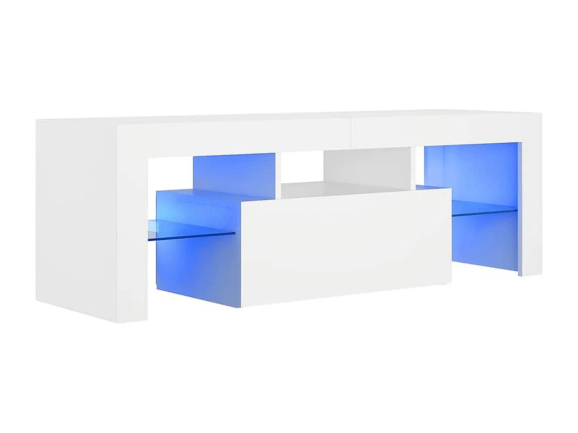 Mobile Porta TV con Luci LED Bianco 120x35x40 cm