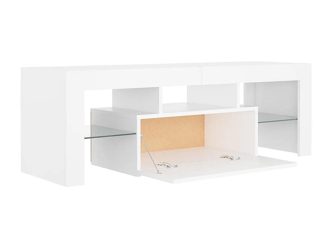 Mobile Porta TV con Luci LED Bianco 120x35x40 cm