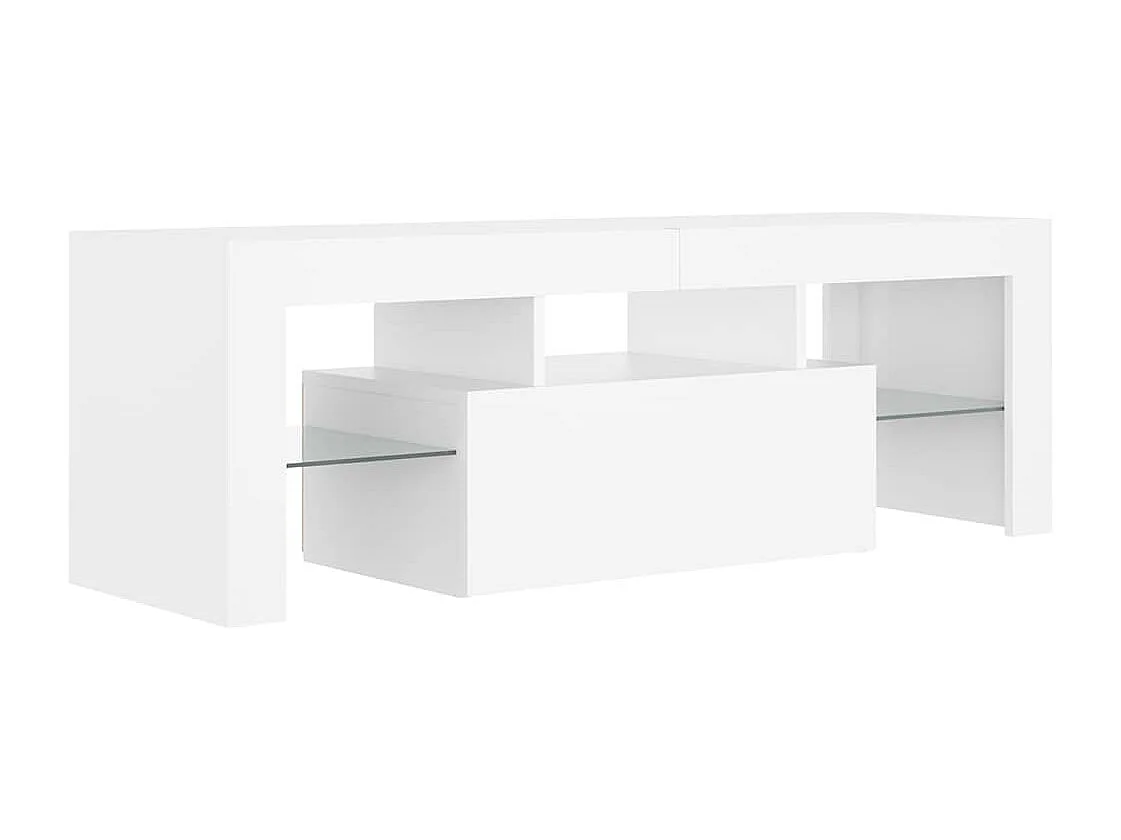 Mobile Porta TV con Luci LED Bianco 120x35x40 cm