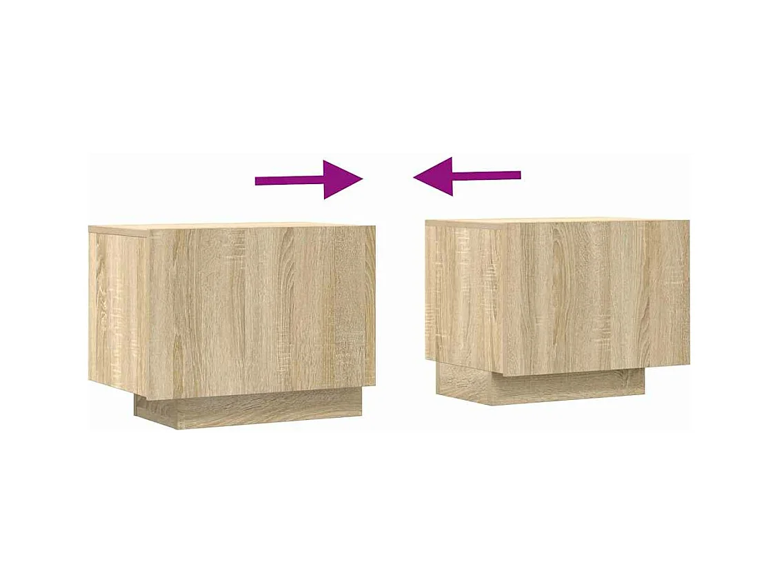 Mueble para TV madera contrachapada color roble 100x35x40 cm