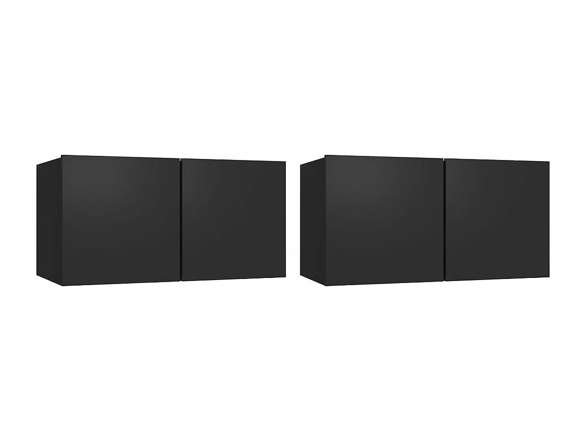 Tv-hangmeubelen 2 st 60x30x30 cm zwart