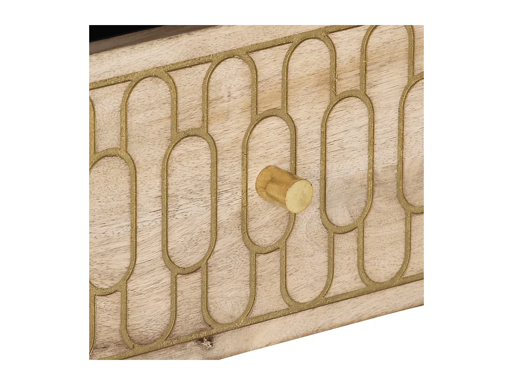 Meuble TV 100x33x46 cm bois massif de manguier