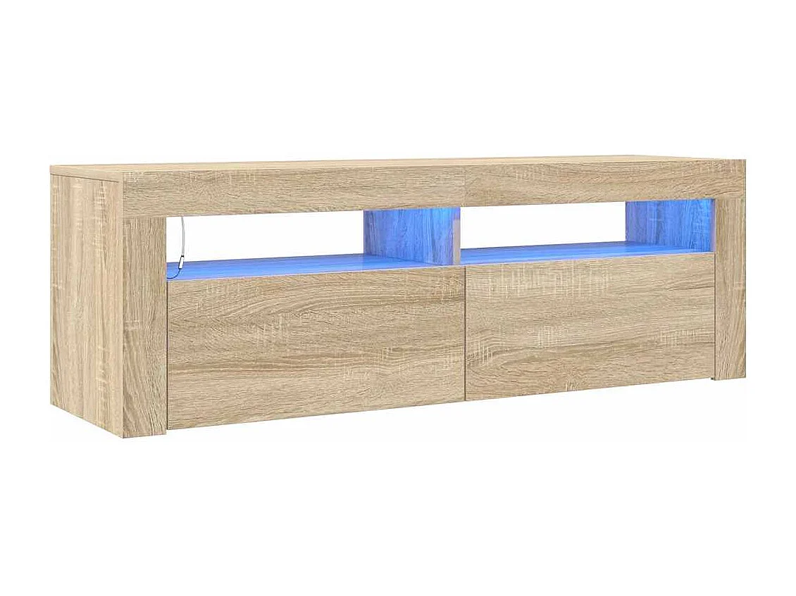 TV-Schrank mit LED-Leuchten Sonoma-Eiche 120x35x40 cm