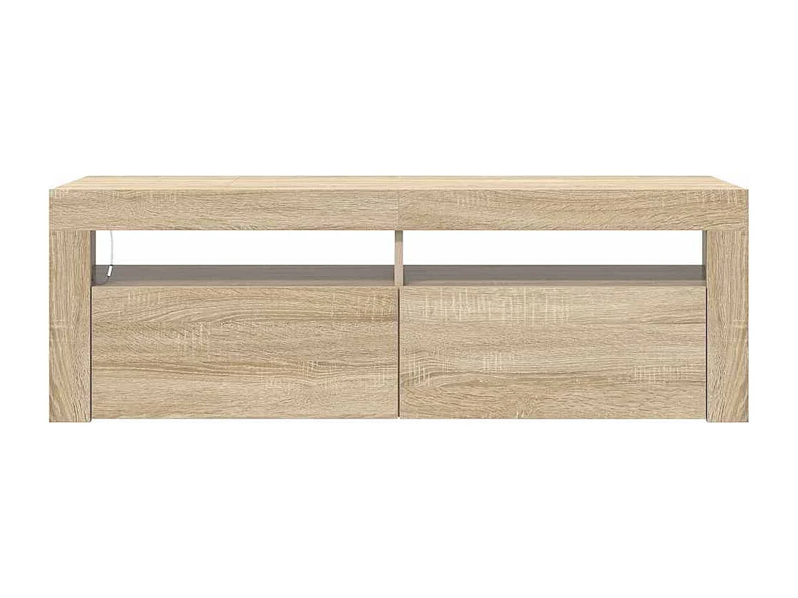 TV-Schrank mit LED-Leuchten Sonoma-Eiche 120x35x40 cm