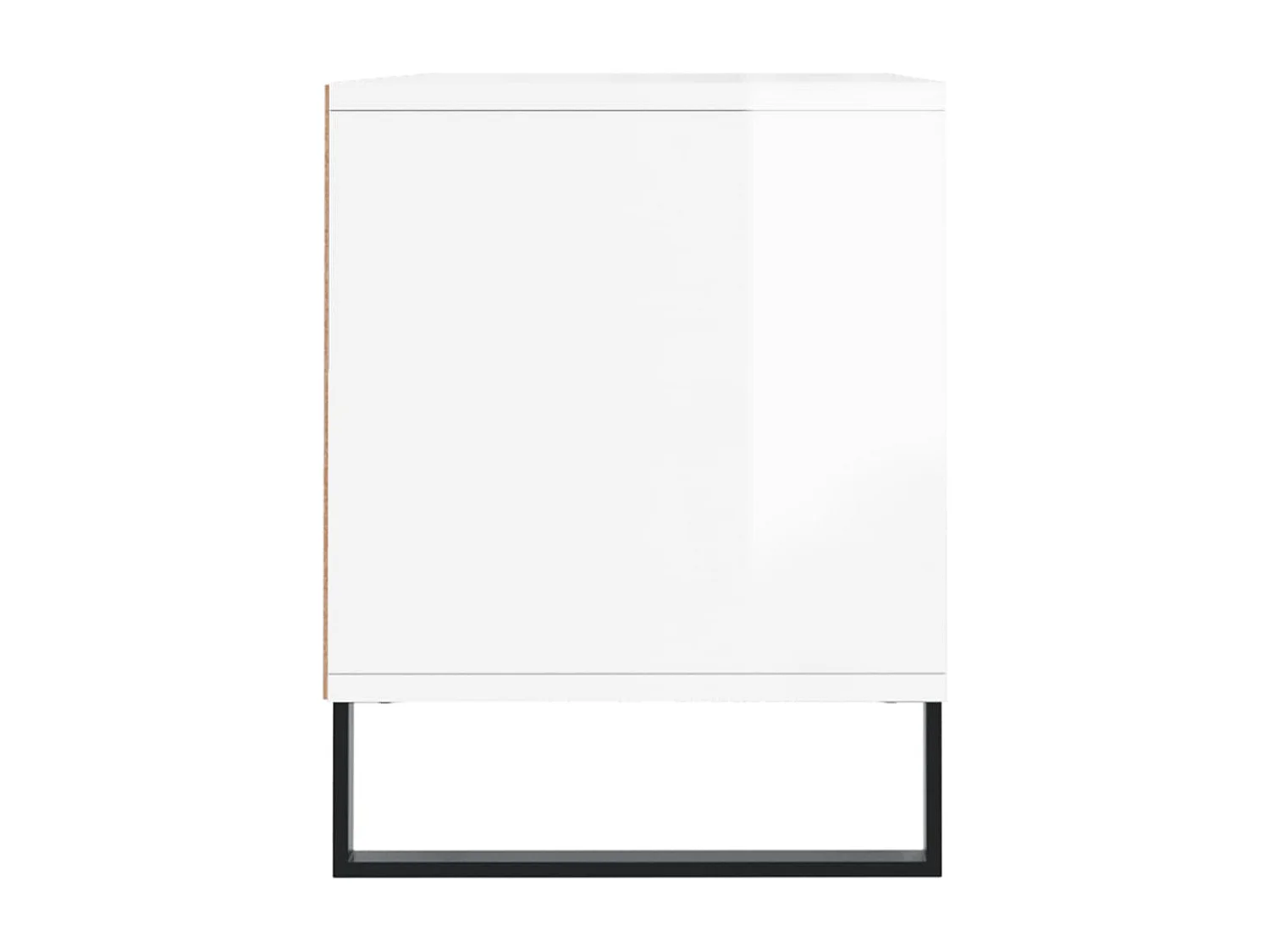 Mobile Porta TV Bianco Lucido 100x34,5x44,5cm Legno Multistrato