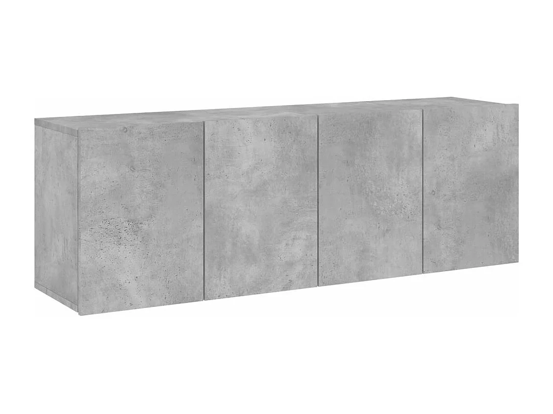 Meubles TV muraux 2 pcs gris béton 60x30x41 cm