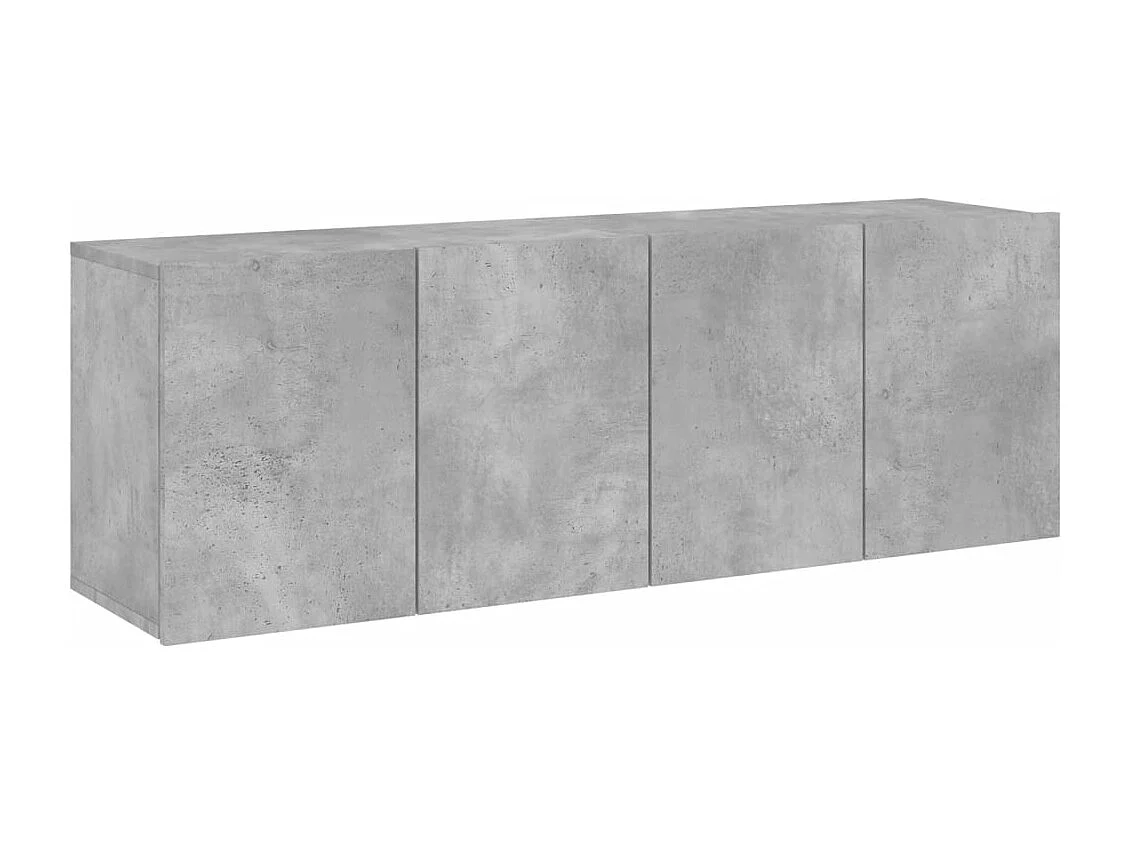 Mobili TV a Parete 2pz Grigio Cemento 60x30x41 cm