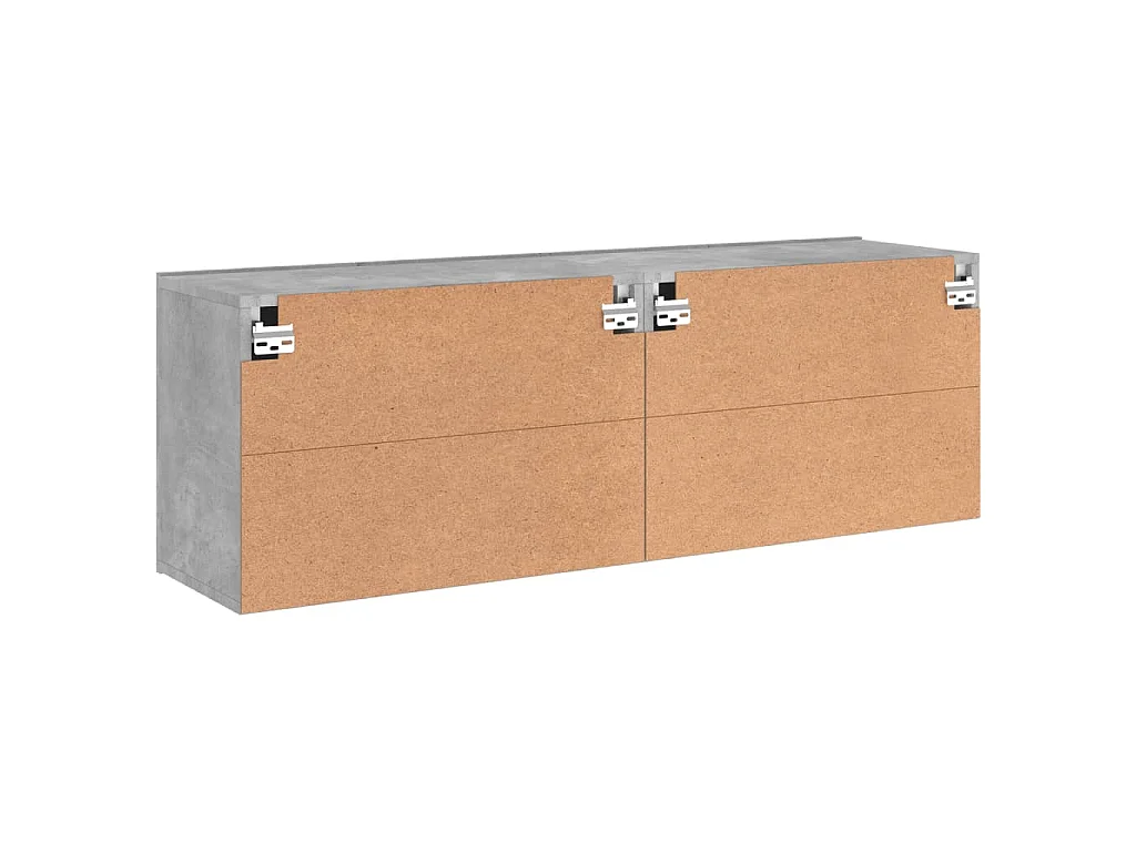 Mobili TV a Parete 2pz Grigio Cemento 60x30x41 cm