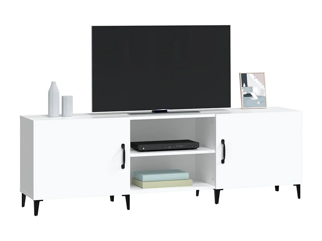 Mueble para TV madera de ingeniería blanco 150x30x50 cm
