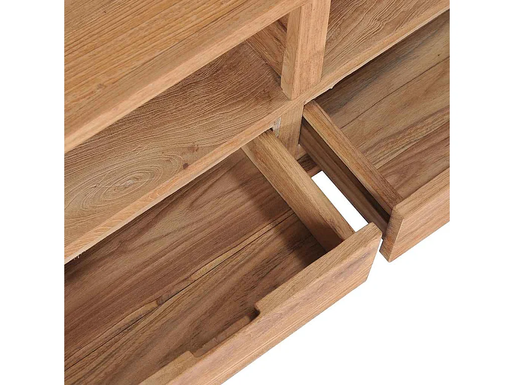 TV-Schrank 90x30x40 cm Massivholz Teak